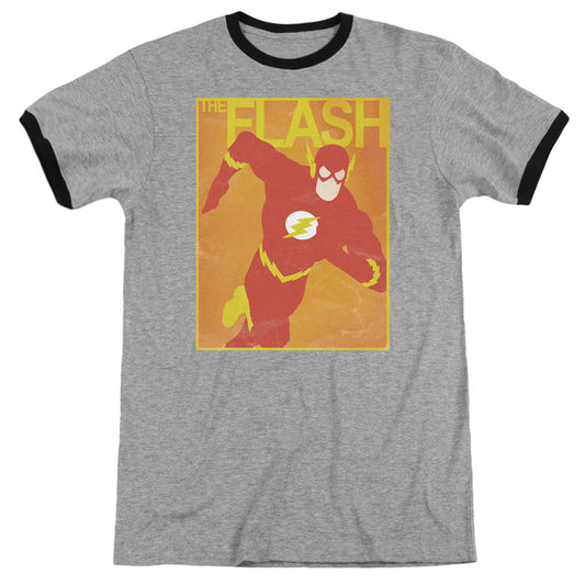 Jla - Simple Flash Poster - Adult Ringer - Heather/black