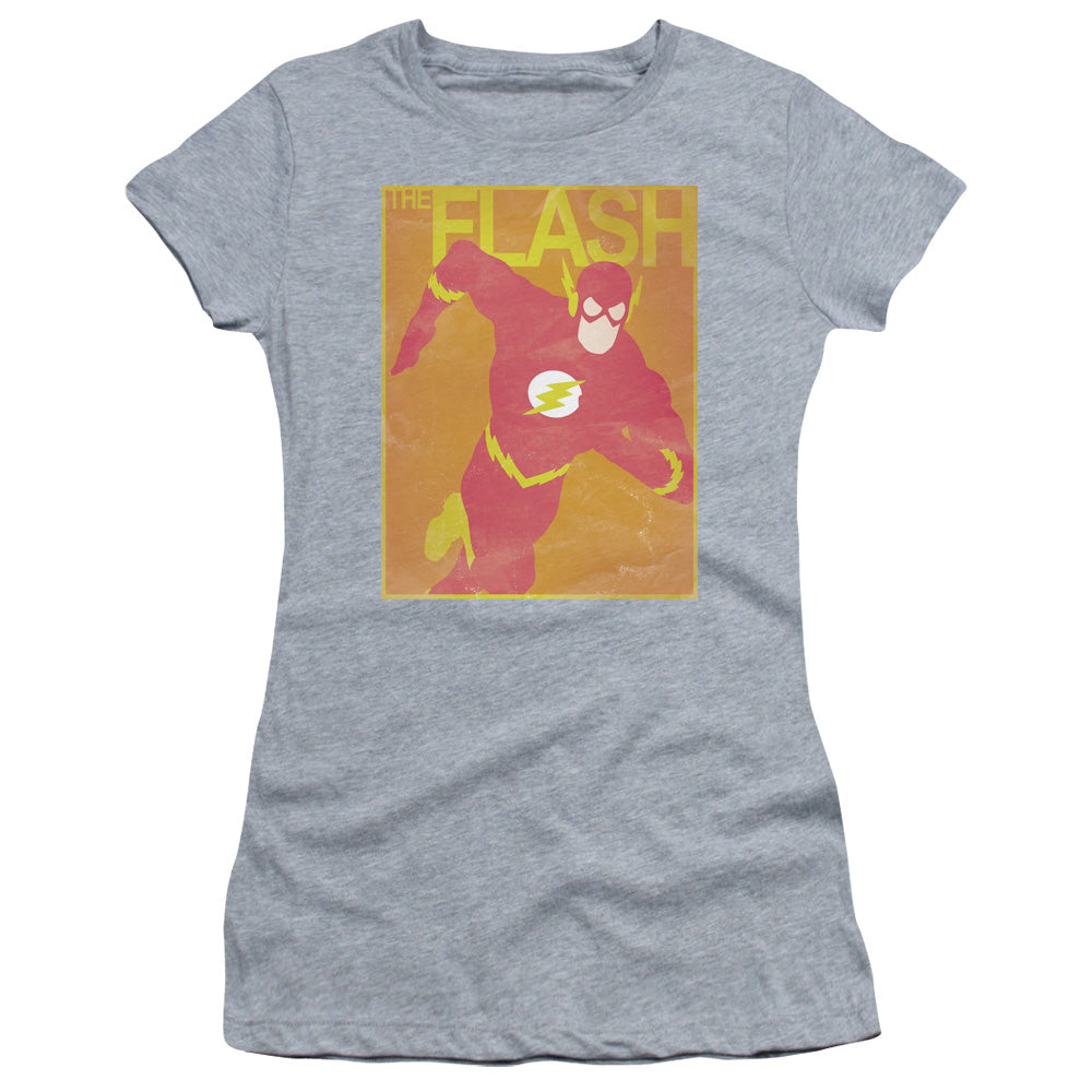 Jla - Simple Flash Poster - Short Sleeve Junior Sheer - Athletic Heather T-shirt