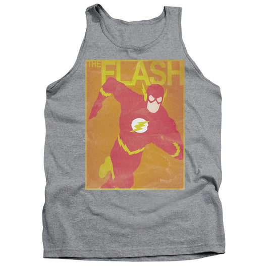 Jla - Simple Flash Poster - Adult Tank - Athletic Heather