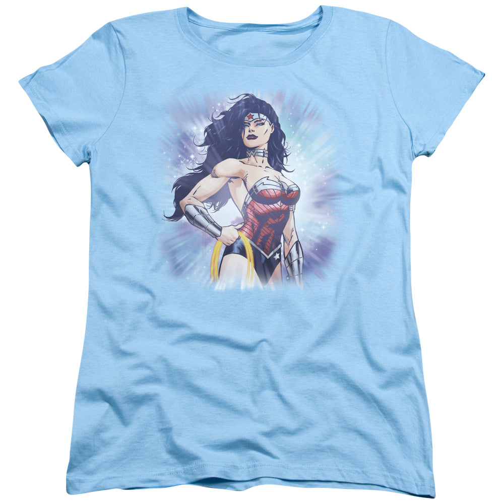 Jla - Warrior - Short Sleeve Womens Tee - Light Blue T-shirt
