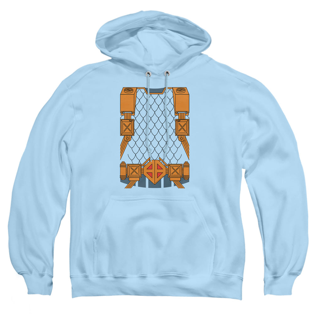 Jla - Deathstroke Uniform - Adult Pull-over Hoodie - Light Blue