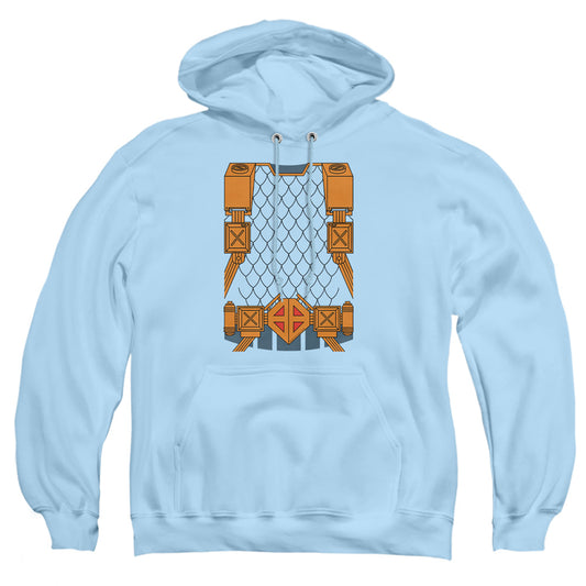 Jla - Deathstroke Uniform - Adult Pull-over Hoodie - Light Blue