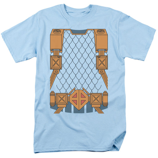 Jla - Deathstroke Uniform - Short Sleeve Adult 18/1 - Light Blue T-shirt