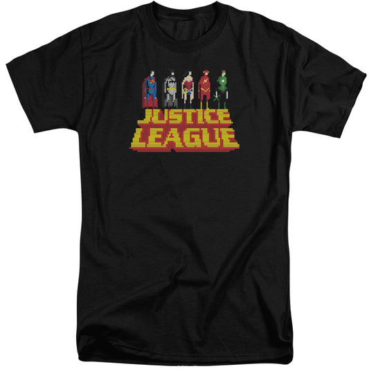 Jla - Standing Above - Short Sleeve Adult Tall - Black T-shirt