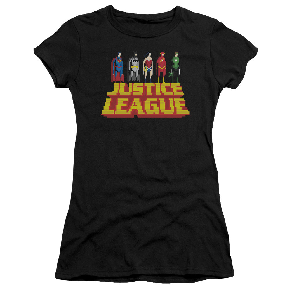 Jla - Standing Above - Short Sleeve Junior Sheer - Black T-shirt