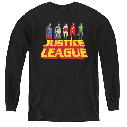 Jla - Standing Above - Youth Long Sleeve Tee - Black
