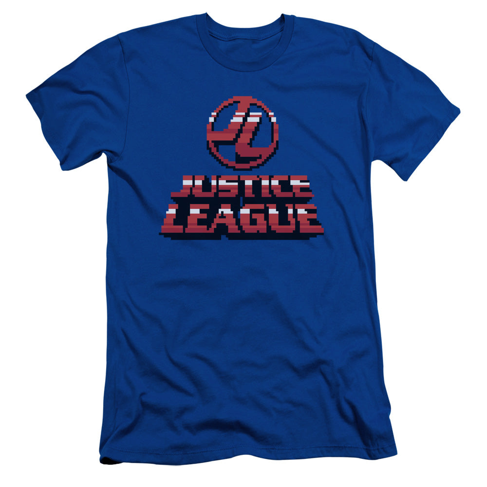 Jla - 8 Bit Jla - Short Sleeve Adult 30/1 - Royal Blue T-shirt