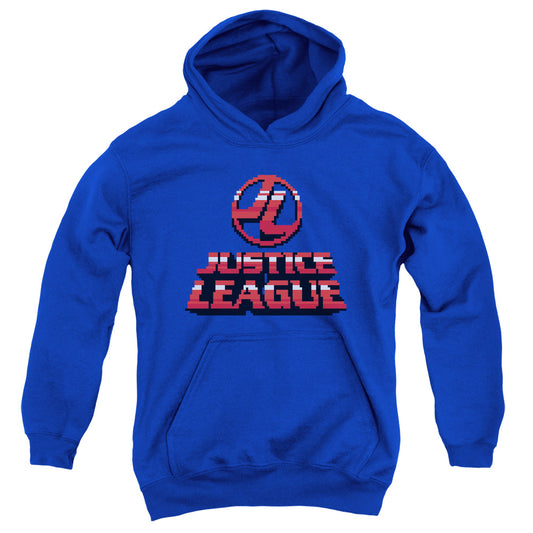 Jla - 8 Bit Jla - Youth Pull-over Hoodie - Royal