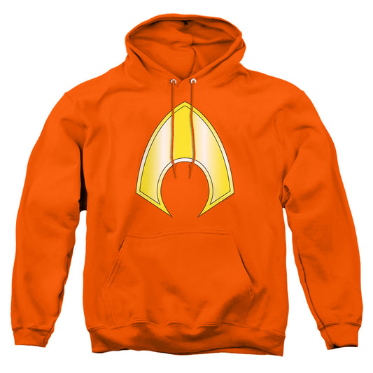 Jla - Aquaman Logo - Adult Pull-over Hoodie - Orange