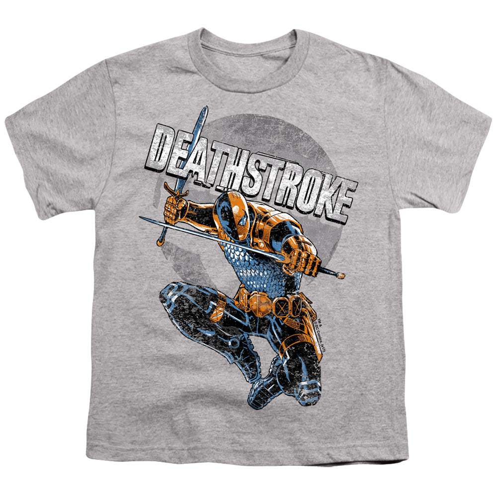 Jla - Deathstroke Retro - Short Sleeve Youth 18/1 - Charcoal T-shirt