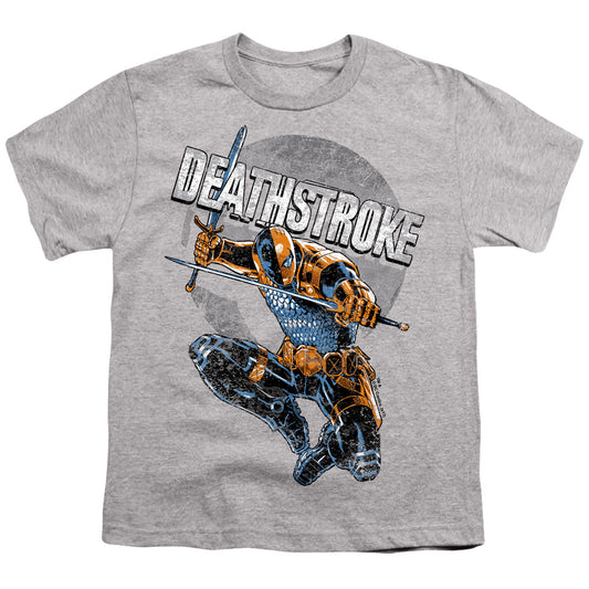 Jla - Deathstroke Retro - Short Sleeve Youth 18/1 - Charcoal T-shirt