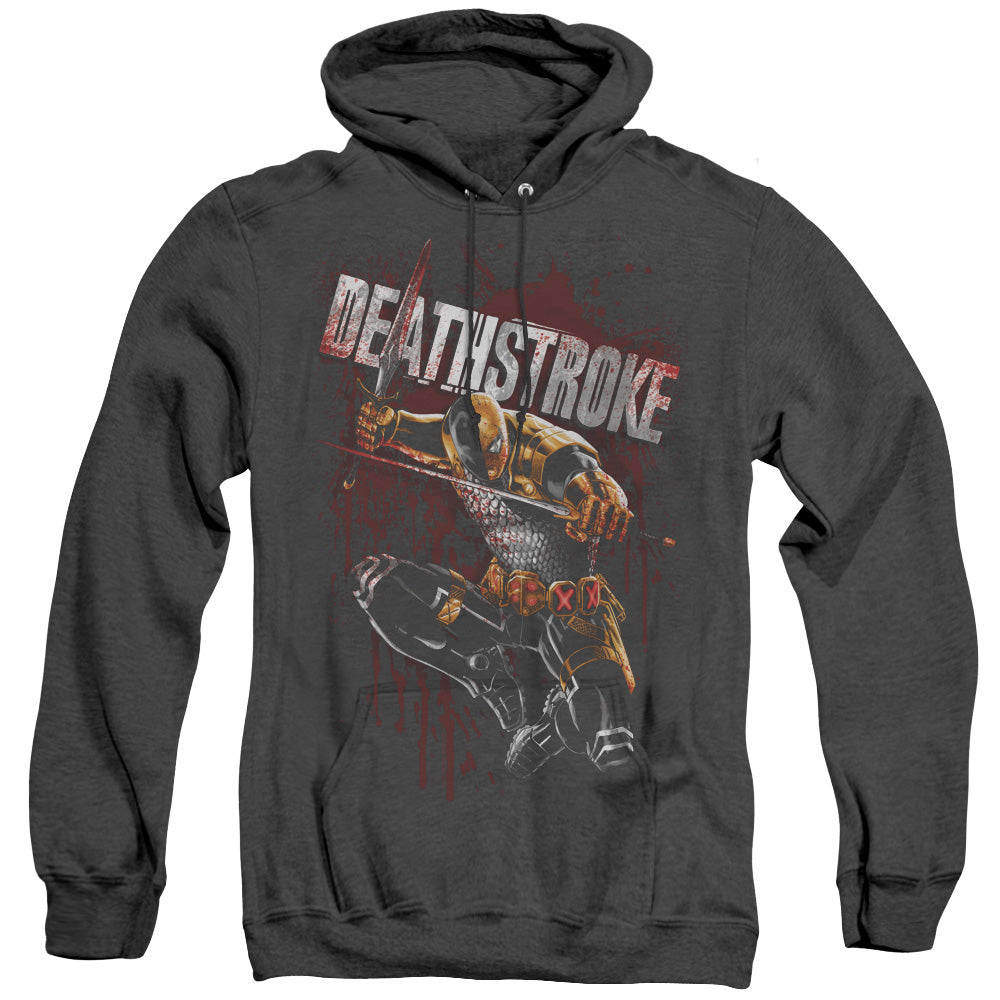 Jla - Blood Splattered - Adult Heather Hoodie - Black