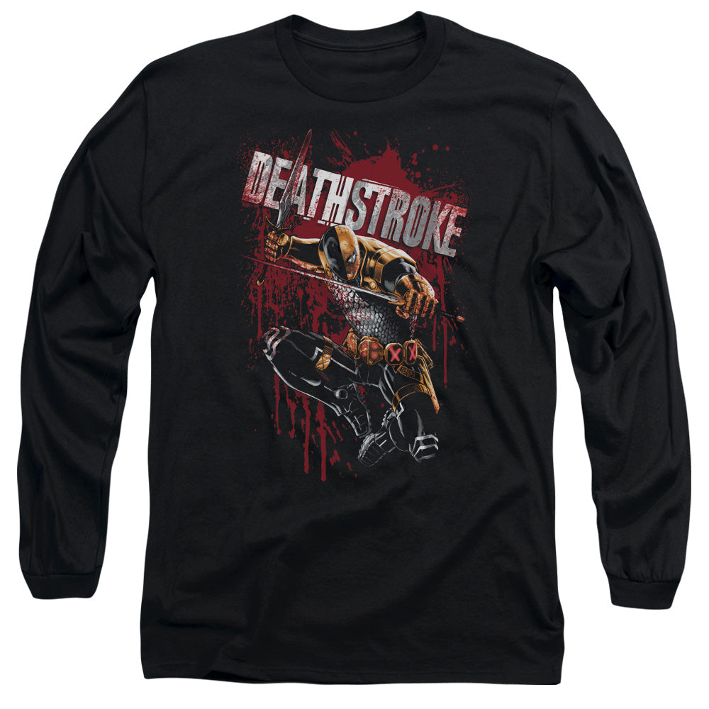 Jla - Blood Splattered - Long Sleeve Adult 18/1 - Black T-shirt