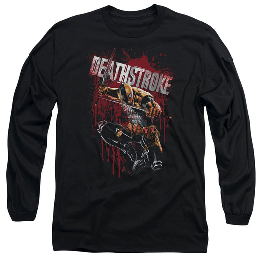 Jla - Blood Splattered - Long Sleeve Adult 18/1 - Black T-shirt