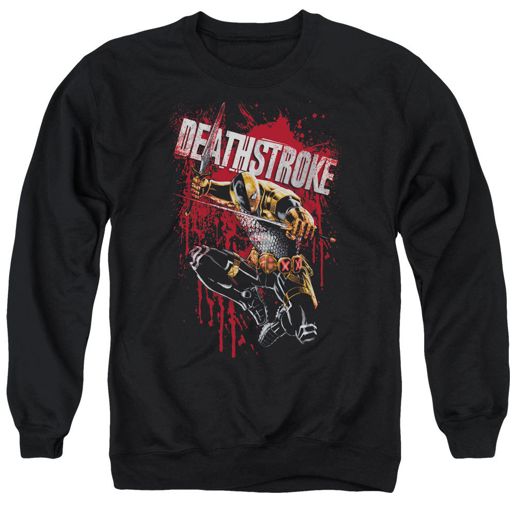 Jla - Blood Splattered - Adult Crewneck Sweatshirt - Black