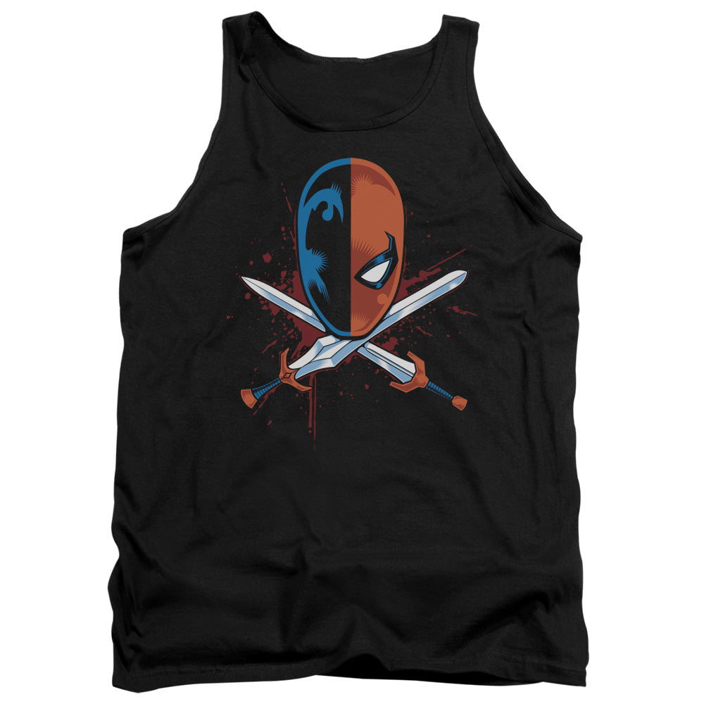 Jla - Crossed Swords - Adult Tank - Black