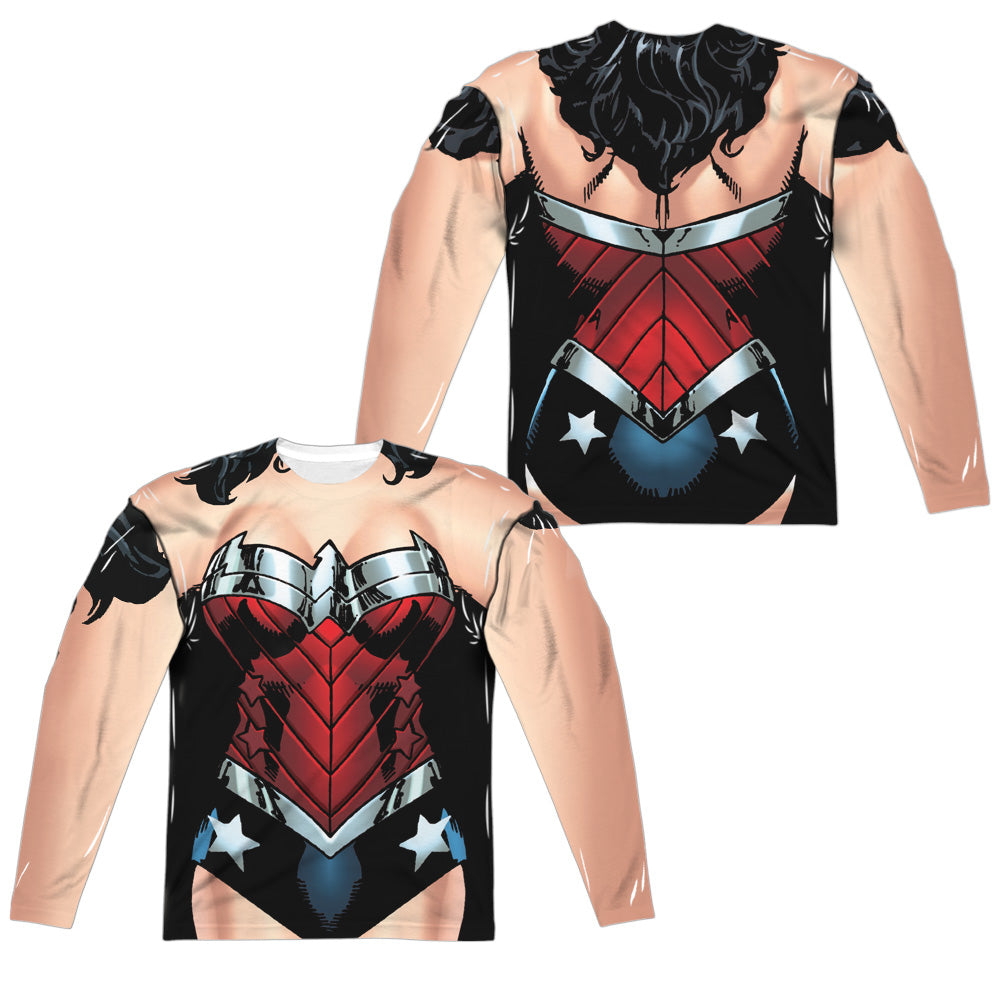 JLA WONDER 52 (FRONT/BACK PRINT)-L/S ADULT POLY T-Shirt