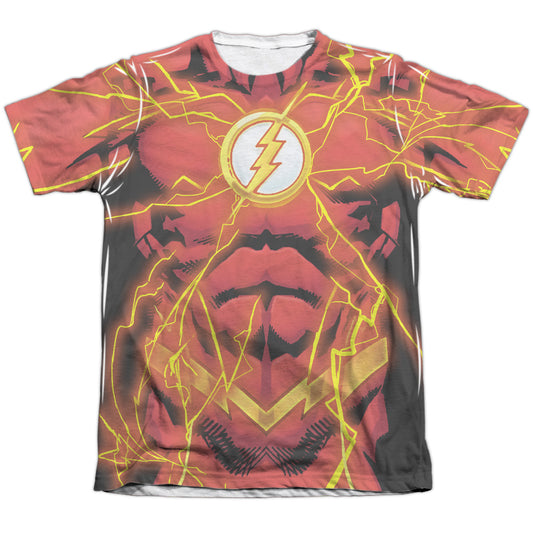 Jla - Flash 52 Bolt - Adult Poly/cotton Short Sleeve Tee - White T-shirt