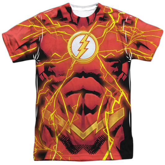 Jla - Flash 52 Bolt - Short Sleeve Adult Poly Crew - White T-shirt