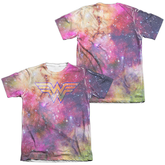 Jla - Wonder Galaxy (Front/back Print) - Adult Poly/cotton Short Sleeve Tee - White T-shirt