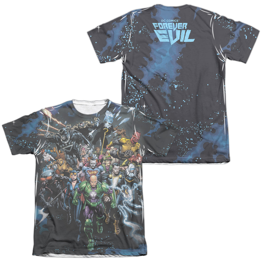 Jla - Forever Evil (Front/back Print) - Adult Poly/cotton Short Sleeve Tee - White T-shirt
