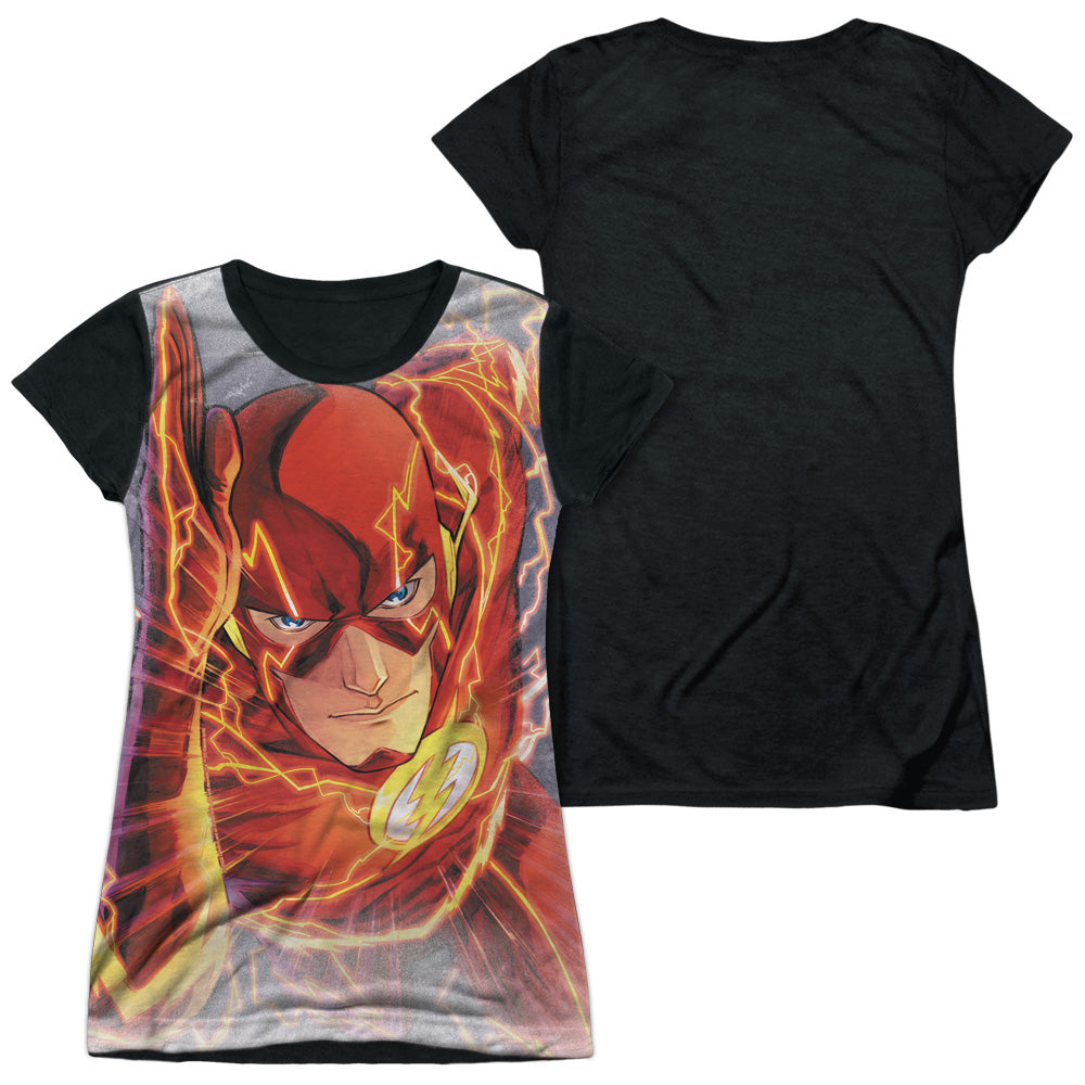 Jla - Barrys Back - Short Sleeve Junior Poly Black Back - White T-shirt