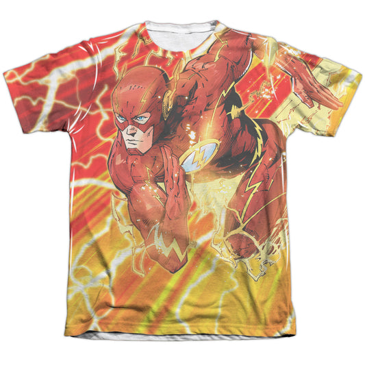JLA LIGHTNING DASH-ADULT POLY/COTTON T-Shirt