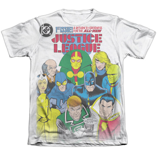 Jla - Return To Greatness - Adult Poly/cotton Short Sleeve Tee - White T-shirt