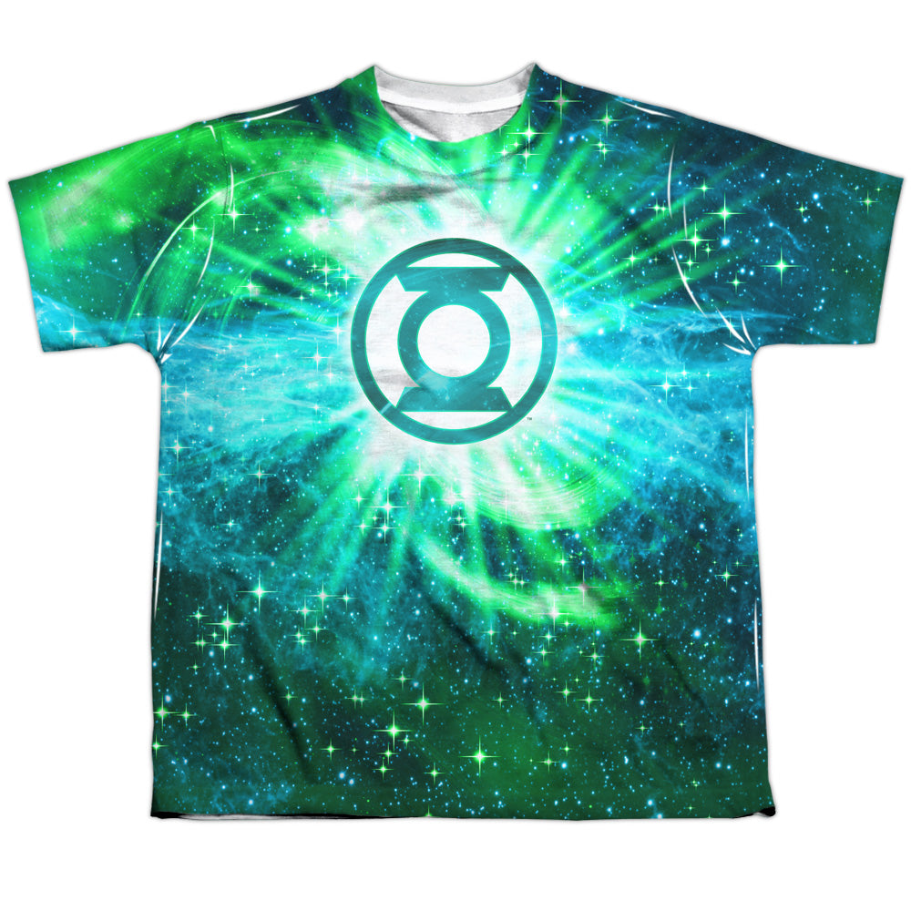 Jla - Power Swirl - Short Sleeve Youth Poly Crew - White T-shirt