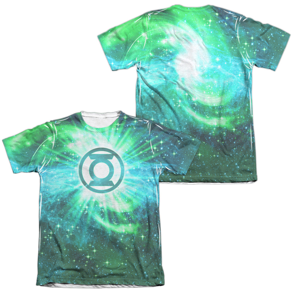 Jla - Power Swirl (Front/back Print) - Adult Poly/cotton Short Sleeve Tee - White T-shirt