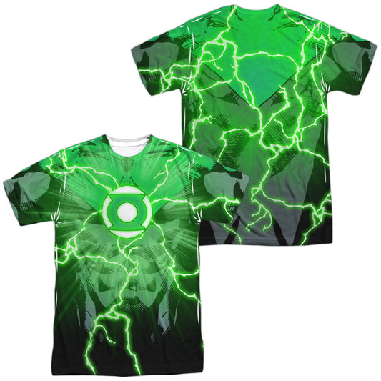 Jla - John Burst (Front/back Print) - Short Sleeve Adult Poly Crew - White T-shirt