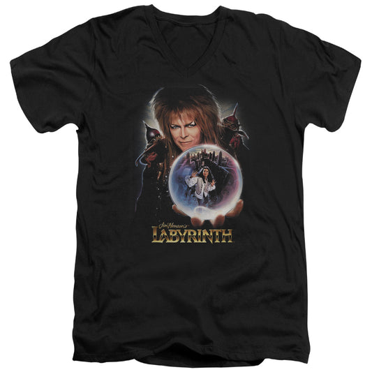 Labyrinth - I Have A Gift - Short Sleeve Adult V-neck - Black T-shirt