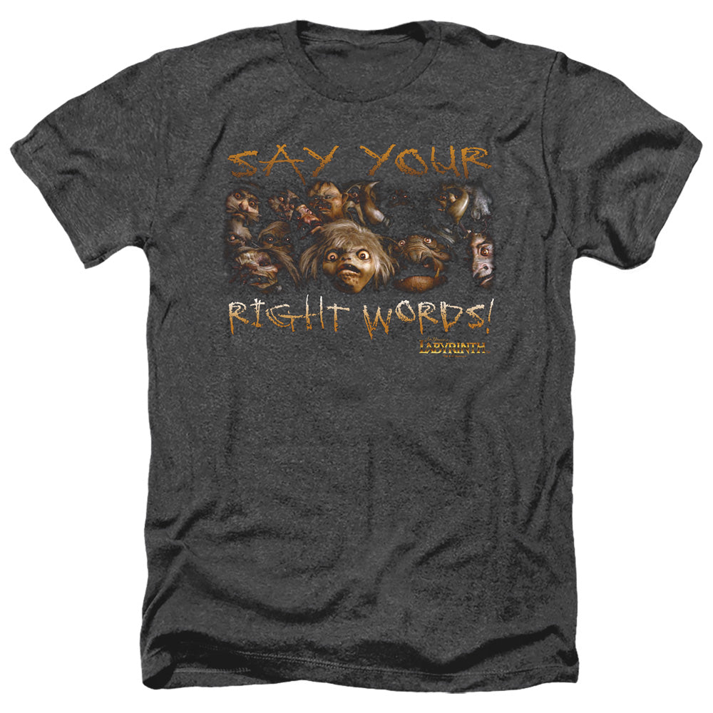 Labyrinth - Say Your Right Words - Adult Heather-black
