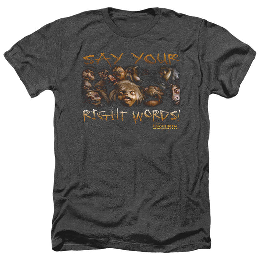 Labyrinth - Say Your Right Words - Adult Heather-black