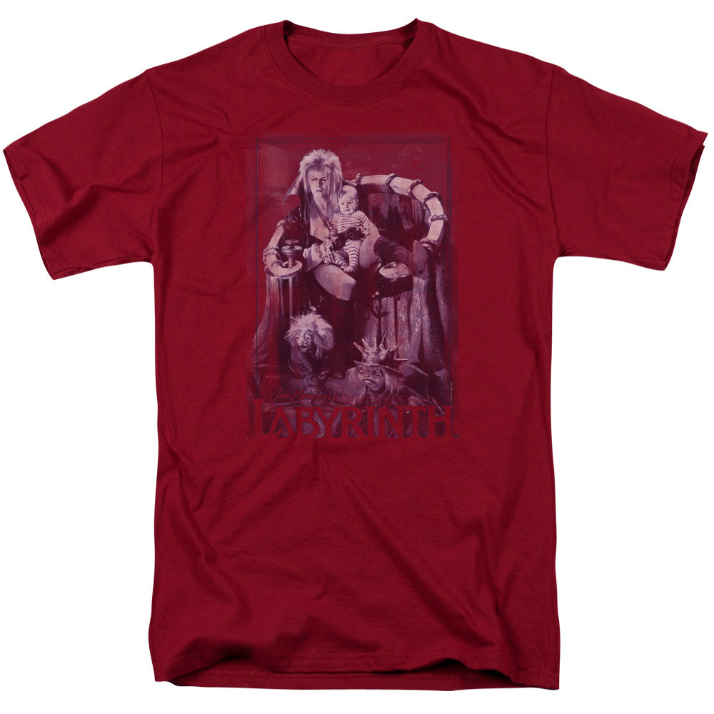 Labyrinth - Goblin Baby - Short Sleeve Adult 18/1 - Cardinal T-shirt