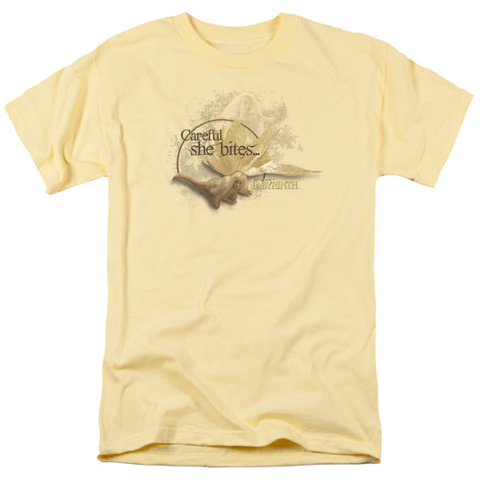 Labyrinth - She Bites - Short Sleeve Adult 18/1 - Banana T-shirt
