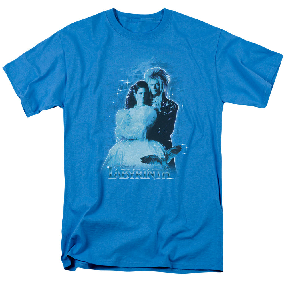 Labyrinth - Peach Dreams - Short Sleeve Adult 18/1 - Turquoise T-shirt