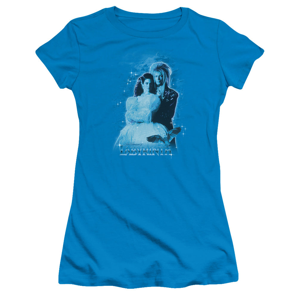 Labyrinth - Peach Dreams - Short Sleeve Junior Sheer - Turquoise T-shirt