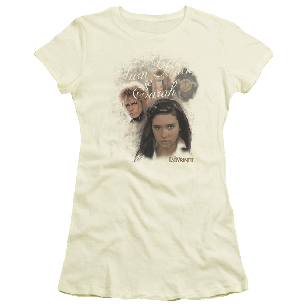 Labyrinth - Turn Back Sarah - Short Sleeve Junior Sheer - Cream T-shirt
