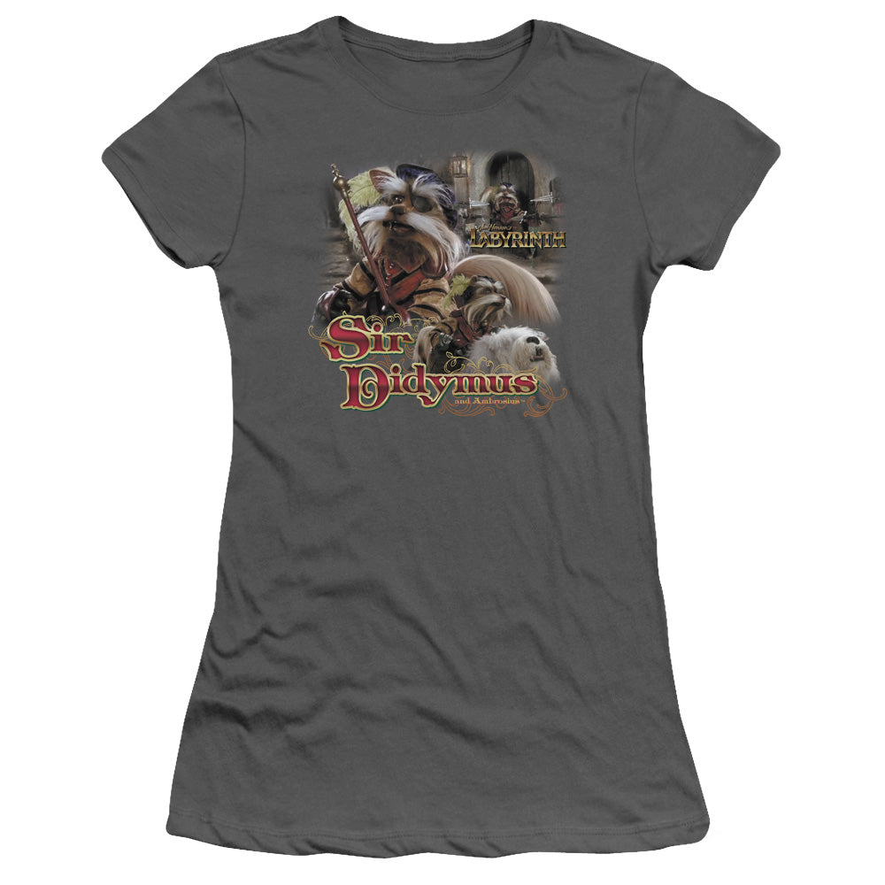 Labyrinth - Sir Didymus - Short Sleeve Junior Sheer - Charcoal T-shirt