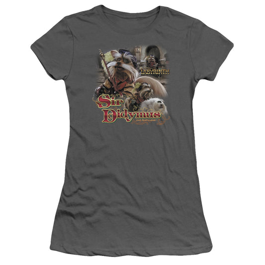 Labyrinth - Sir Didymus - Short Sleeve Junior Sheer - Charcoal T-shirt