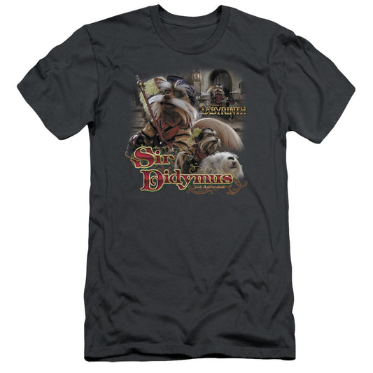 Labyrinth - Sir Didymus - Short Sleeve Adult 30/1 - Charcoal T-shirt