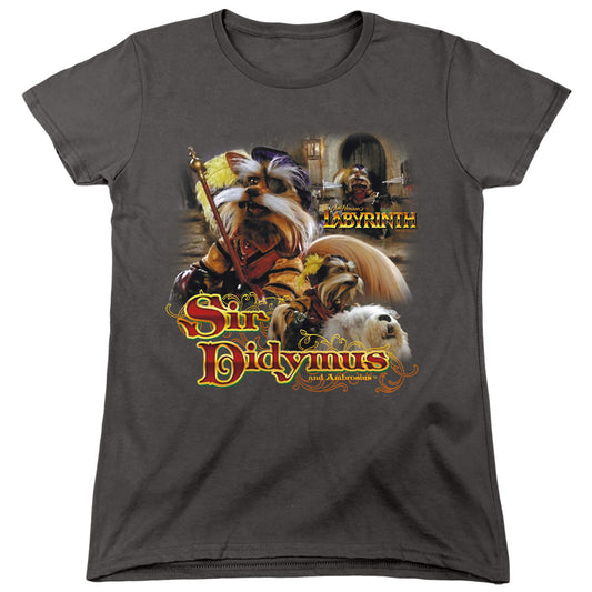 Labyrinth - Sir Didymus - Short Sleeve Womens Tee - Charcoal T-shirt