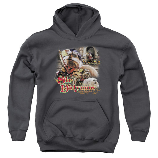 Labyrinth - Sir Didymus - Youth Pull-over Hoodie - Charcoal