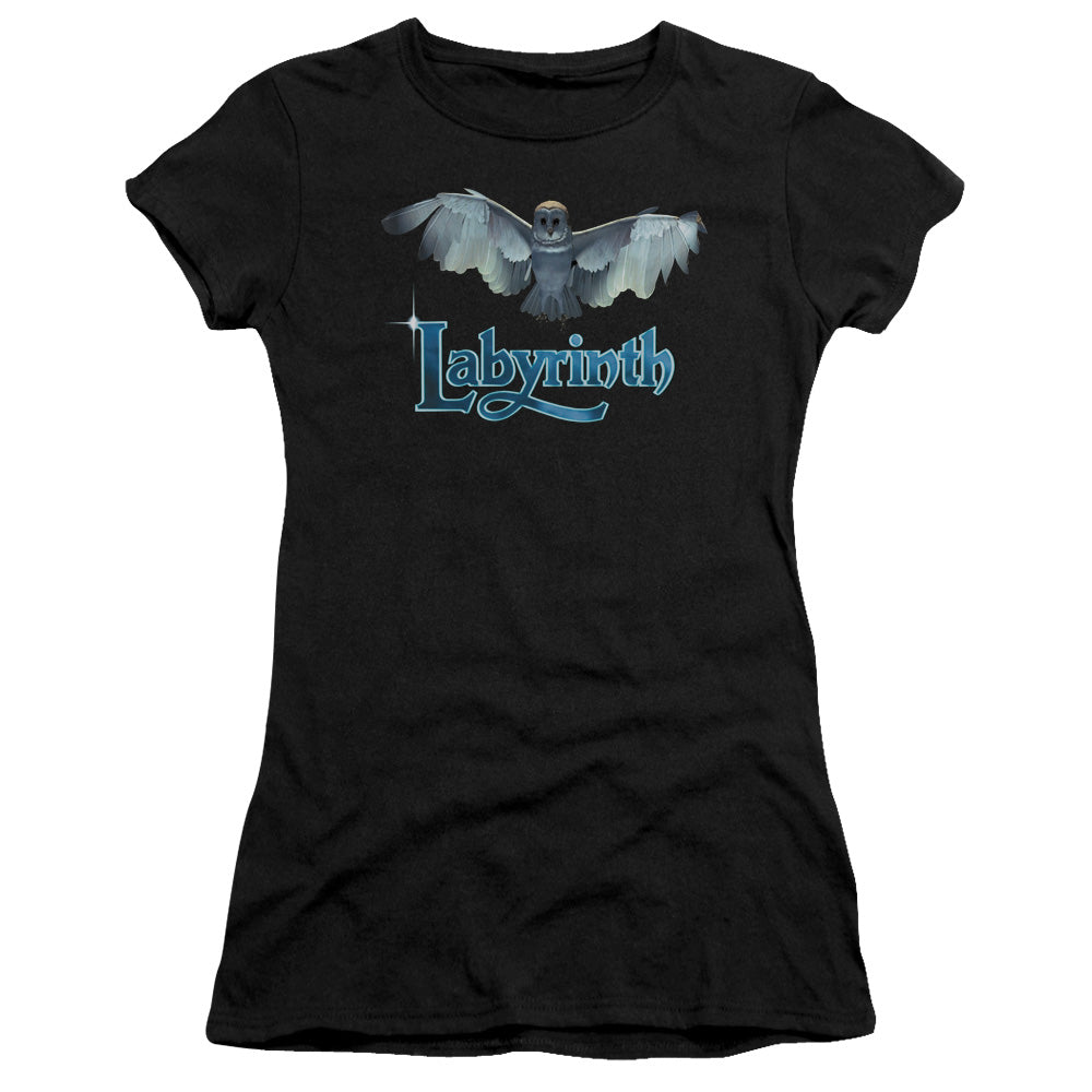 Labyrinth - Title Sequence - Short Sleeve Junior Sheer - Black T-shirt