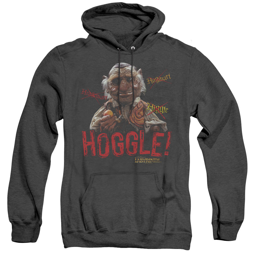 Labyrinth - Hoggle - Adult Heather Hoodie - Black