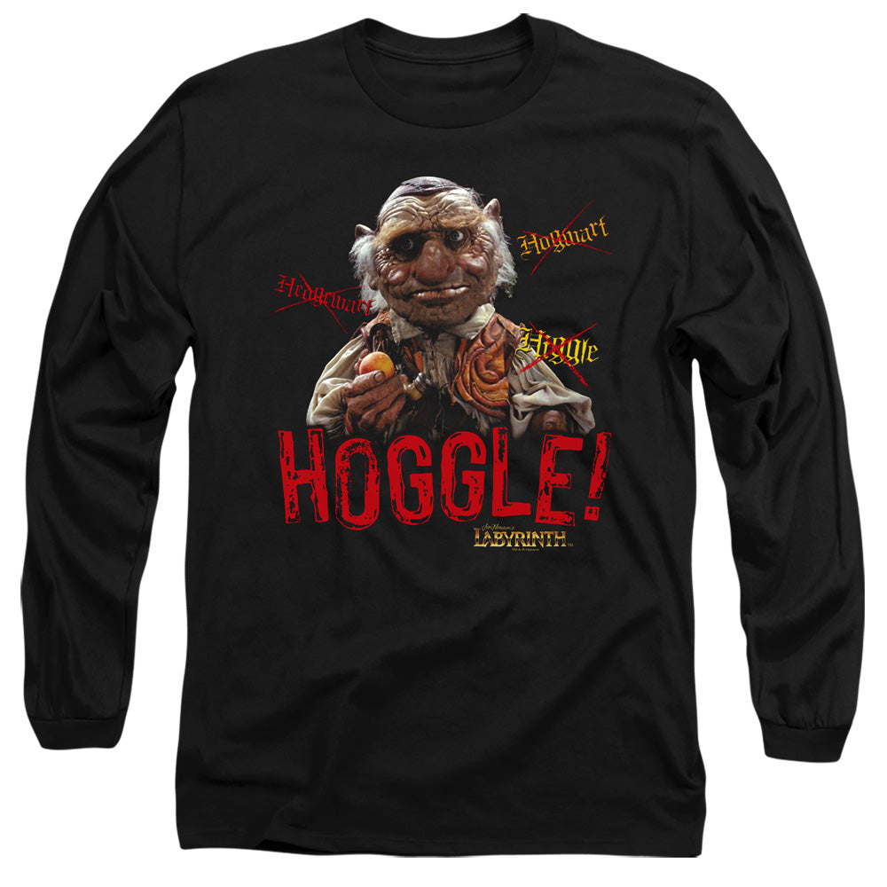 Labyrinth - Hoggle - Long Sleeve Adult 18/1 - Black T-shirt