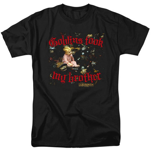Labyrinth - Goblins Took My Brother - Short Sleeve Adult 18/1 - Black T-shirt
