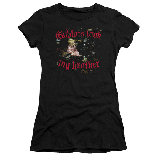 Labyrinth - Goblins Took My Brother - Short Sleeve Junior Sheer - Black T-shirt
