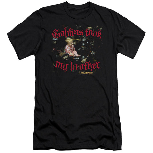 Labyrinth - Goblins Took My Brother - Short Sleeve Adult 30/1 - Black T-shirt